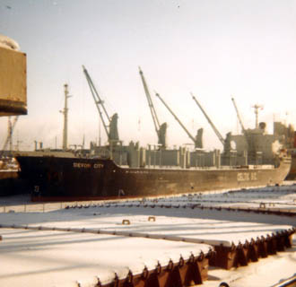 View of ship alongside