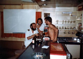 Three officers in the bar