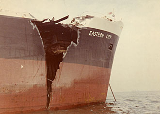 Damage after the collision