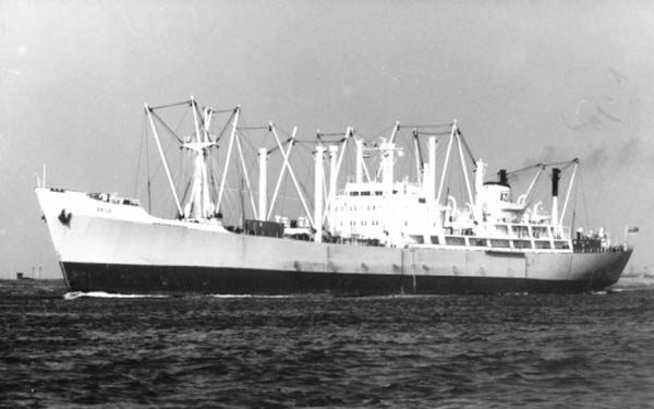 The vessel leaving port