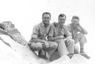 Three apprentices on beach