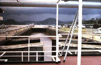 Leaving the lock at Panama Canal