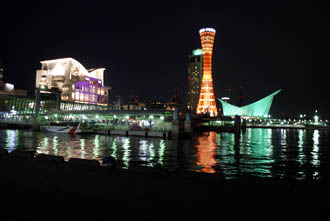 Kobe tower at night