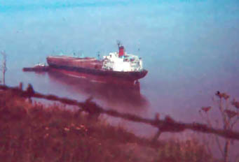 The ship aground off Penarth
