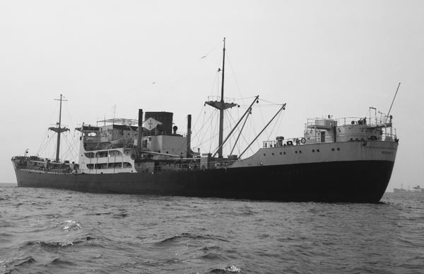 Ship at anchor off Lagos