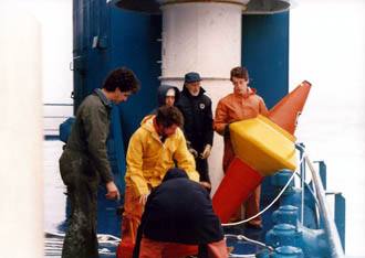 About to launch the sea buoy