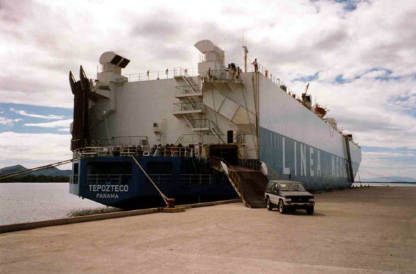 Ship alongside at Honduras