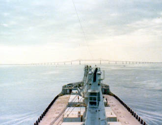 Approaching bridge at tampa
