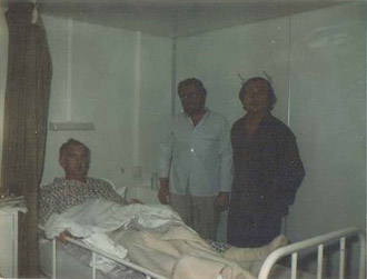 Photo of John, Dave, and Don in the ship's hospital.