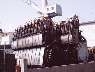 Old AO engines after removal from Welsh City